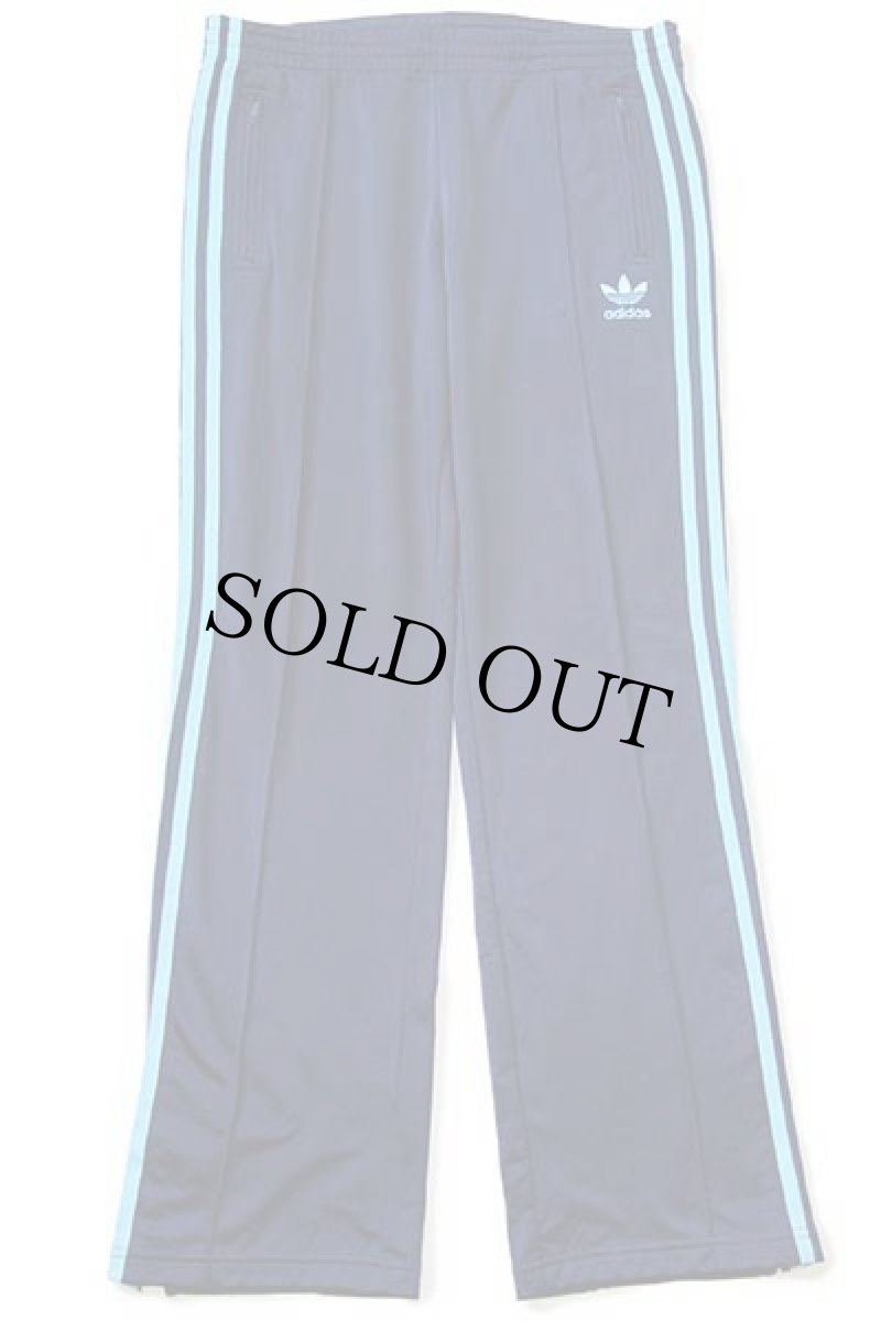 画像2: 00s adidasアディダス トレフォイル ロゴ刺繍 トラックパンツ 紺×水色 38★ジャージ (2)
