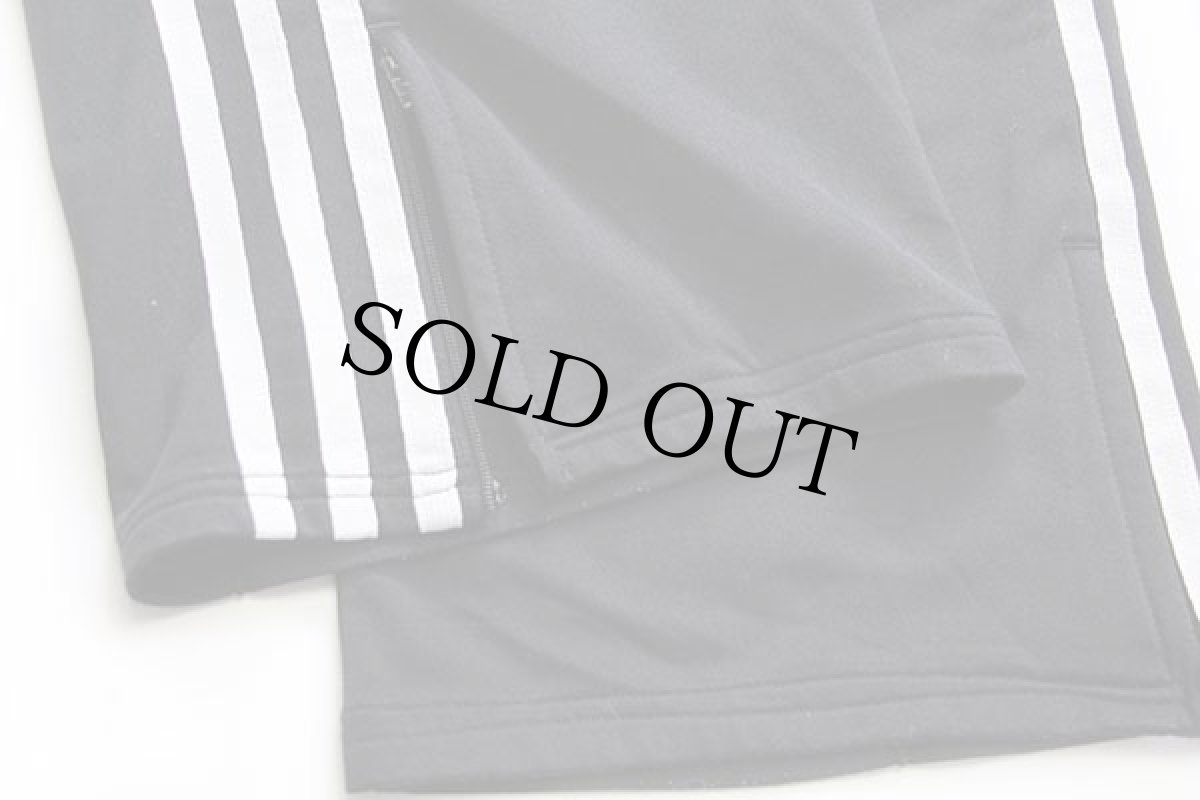 画像7: 90s adidasアディダス トレフォイル ロゴ刺繍 トラックパンツ 黒×白★ジャージ (7)