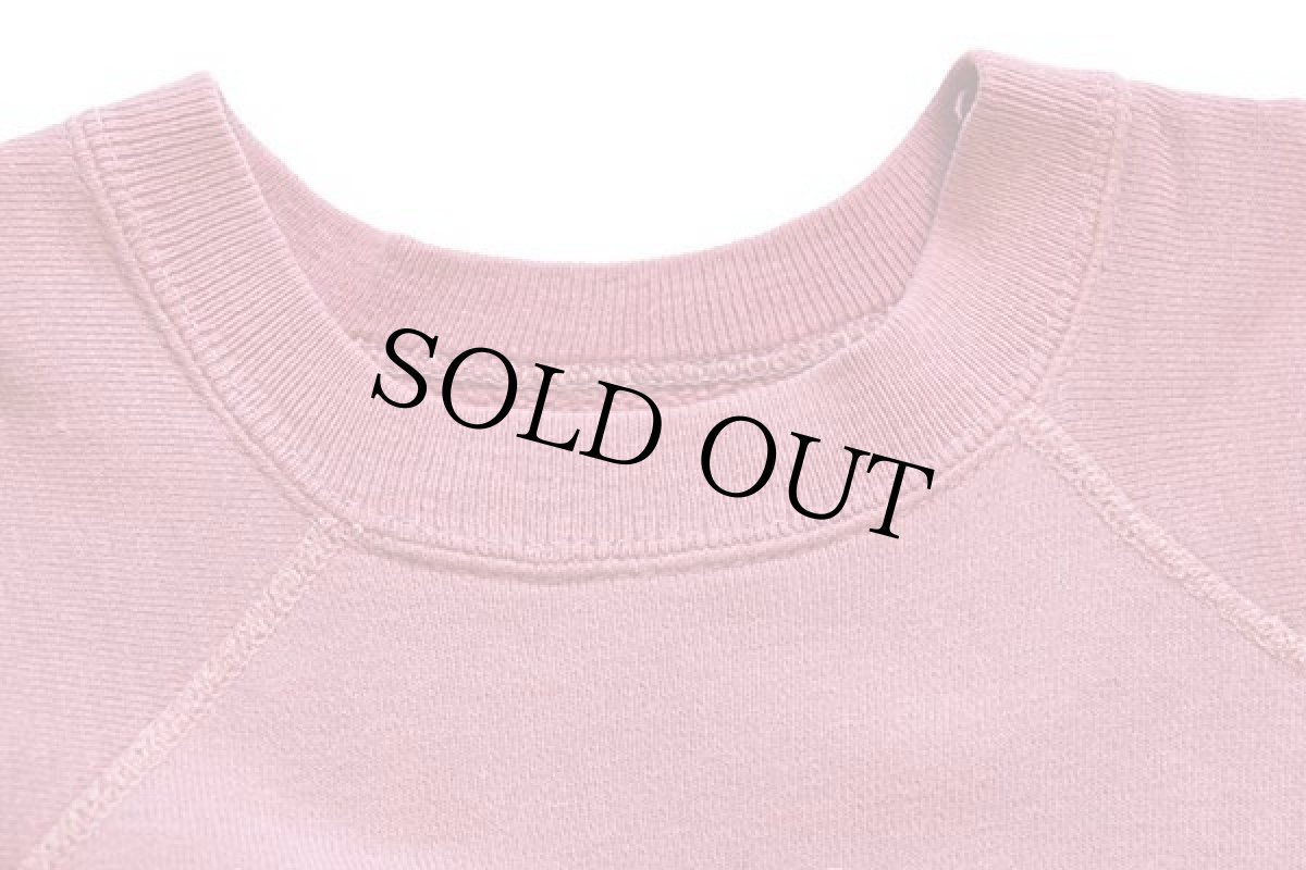 画像4: 60s UNKNOWN 無地 コットン 半袖スウェット 小豆色 フェード (4)