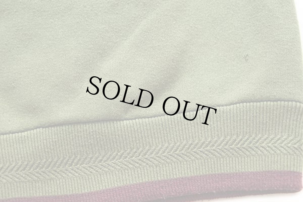 画像5: 90s イタリア製 GMF GYMNASIUM TRACK SPORTS刺繍 ツートン切り替え スウェット カーディガン オリーブ×バーガンディ S (5)