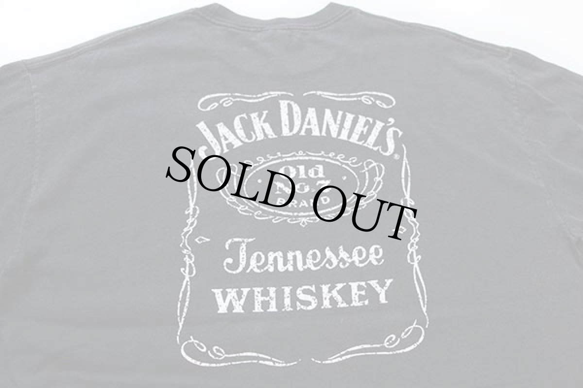画像4: 00s JACK DANIEL'S ジャックダニエル コットン 長袖Tシャツ 黒 XL (4)