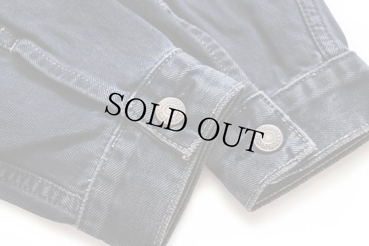 画像6: 00s Levi'sリーバイス 70500 後染め ブラック デニムジャケット フェード★ユーロ (6)