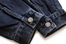 画像6: 00s Levi'sリーバイス 70500 後染め ブラック デニムジャケット フェード★ユーロ (6)