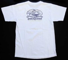 画像1: 90s USA製 patagoniaパタゴニア Beneficial T's DEIGNED TO ENDURE オーガニックコットンTシャツ 白 S (1)