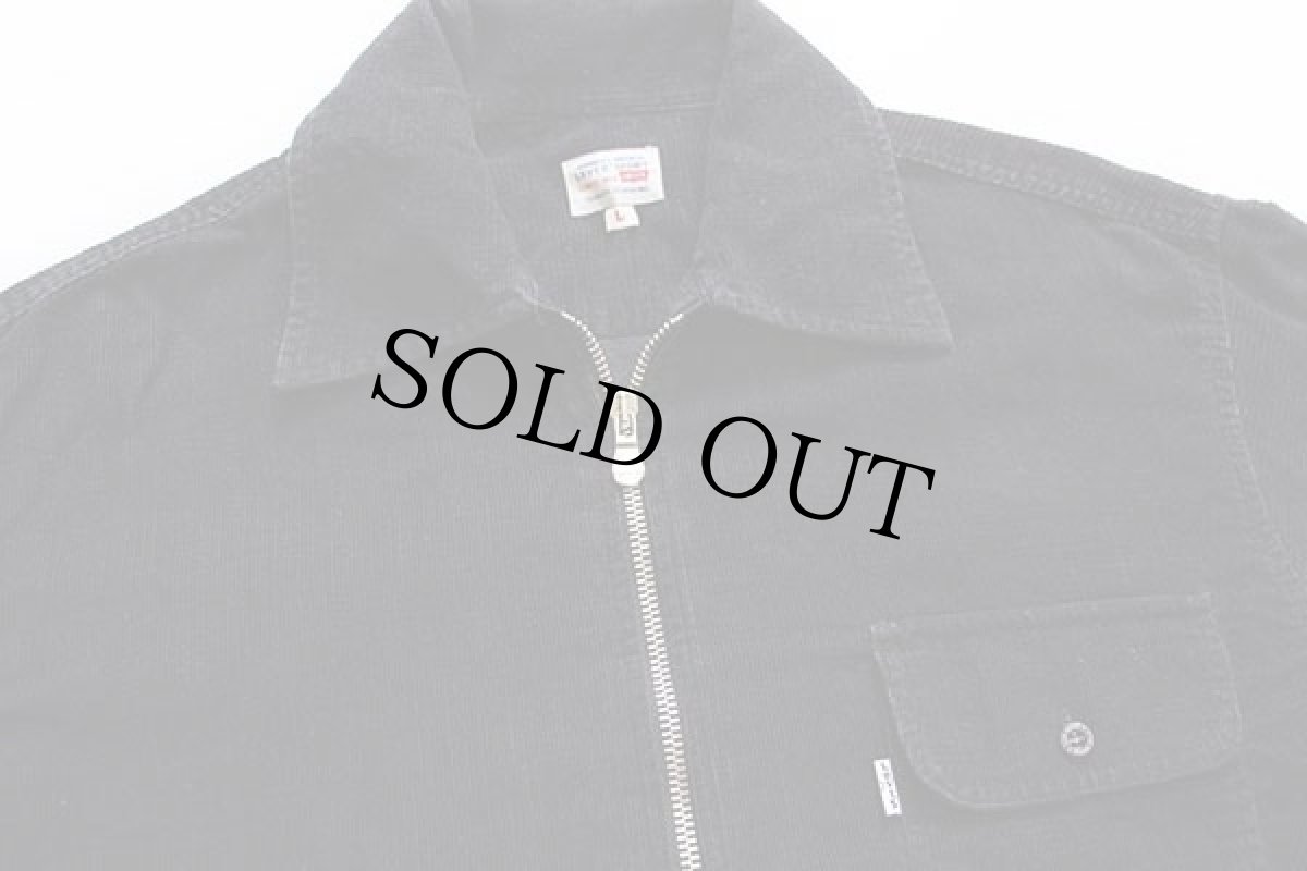 画像3: 90s Levi'sリーバイス コットン コーデュロイ シャツジャケット 黒 L★ユーロ (3)