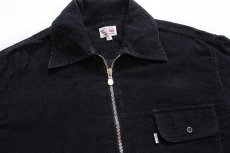 画像3: 90s Levi'sリーバイス コットン コーデュロイ シャツジャケット 黒 L★ユーロ (3)