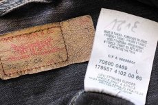 画像5: 00s Levi'sリーバイス 70500 後染め ブラック デニムジャケット フェード★ユーロ (5)