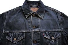 画像3: 00s Levi'sリーバイス 70500 後染め ブラック デニムジャケット フェード★ユーロ (3)