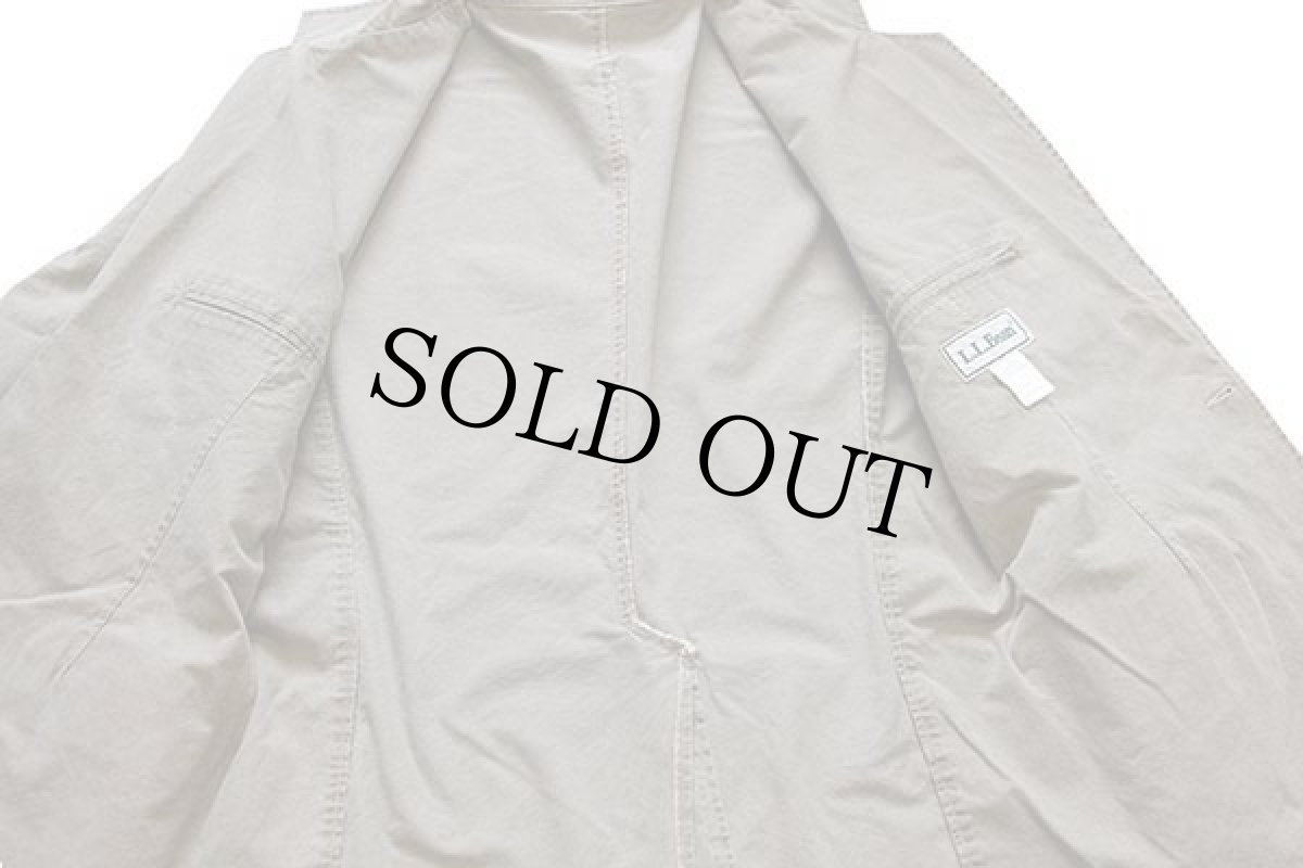 画像5: 90s USA製 L.L.Bean 2つボタン コットン テーラードジャケット グレーブラウン 40 (5)