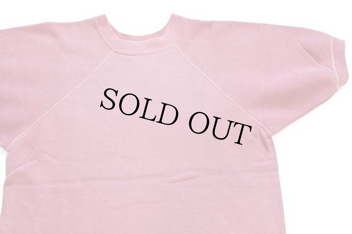 画像3: 60s UNKNOWN 無地 コットン 半袖スウェット 小豆色 フェード (3)