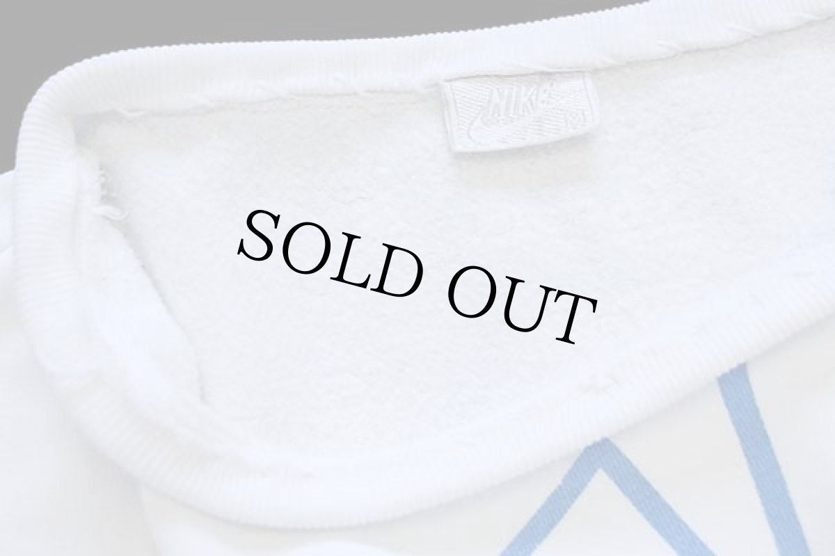 画像5: 90s NIKEナイキ ビッグロゴ スウェット カスタム ホワイト M (5)