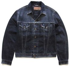 画像1: 00s Levi'sリーバイス 70500 ブラック デニムジャケット 後染め フェード★ユーロ (1)