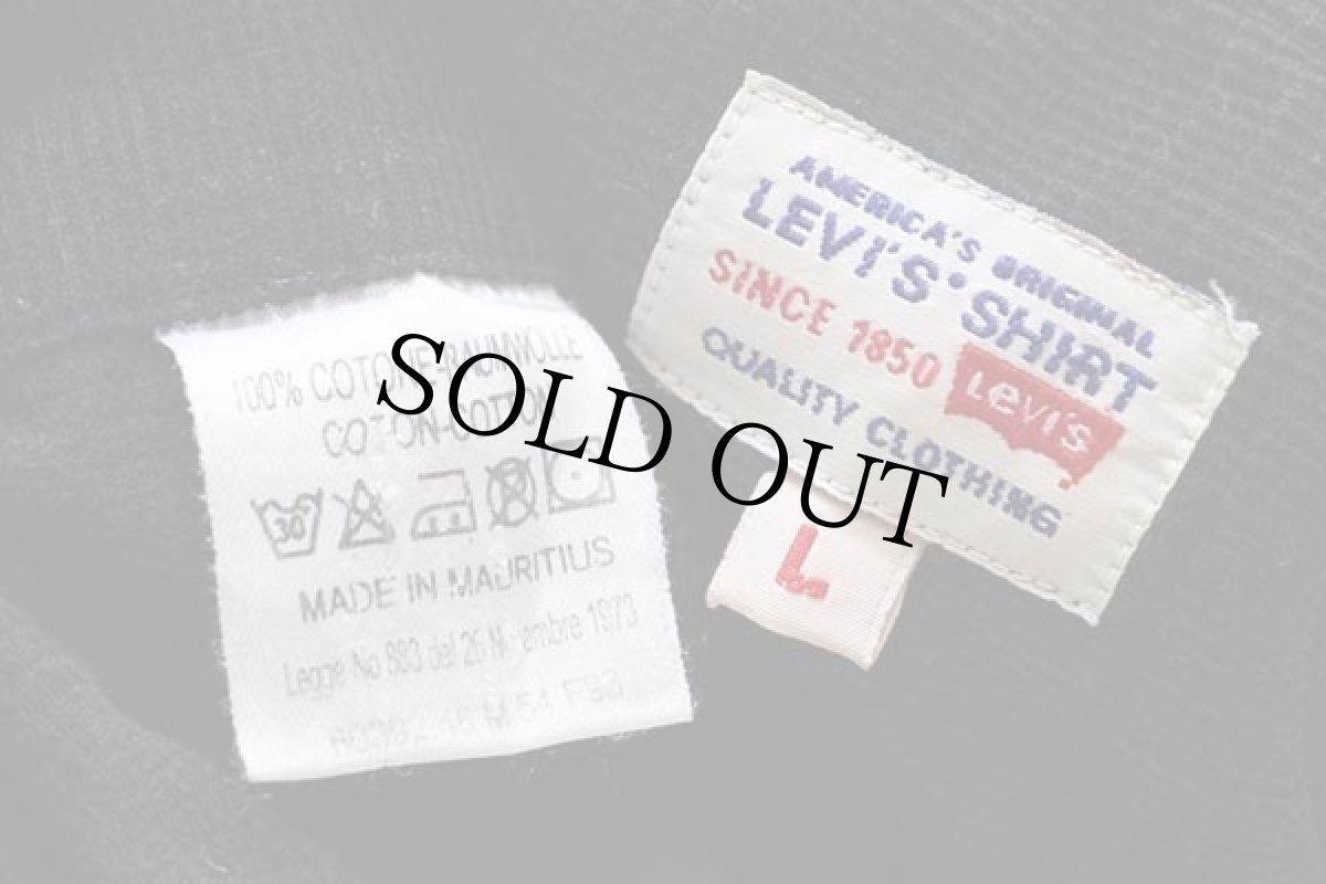 画像4: 90s Levi'sリーバイス コットン コーデュロイ シャツジャケット 黒 L★ユーロ (4)