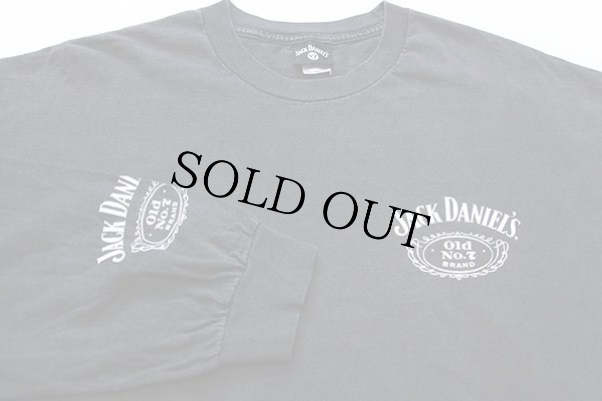 画像3: 00s JACK DANIEL'S ジャックダニエル コットン 長袖Tシャツ 黒 XL (3)