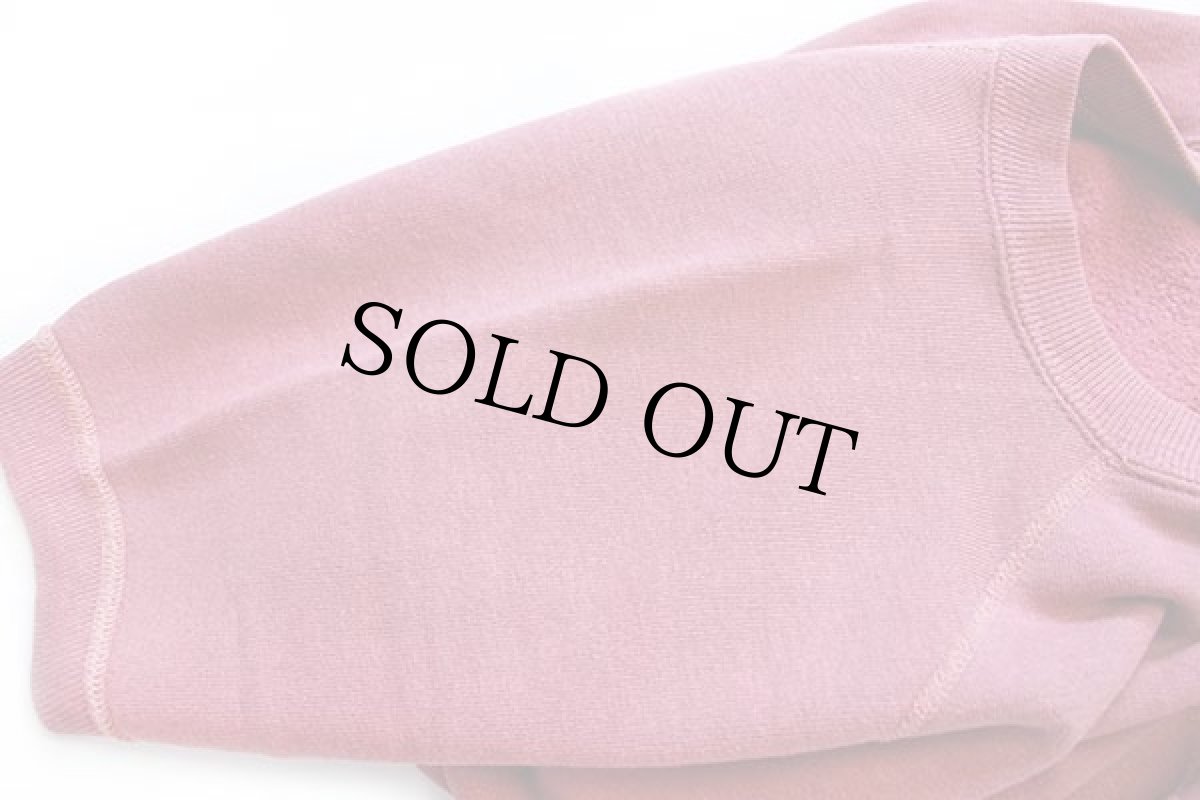 画像5: 60s UNKNOWN 無地 コットン 半袖スウェット 小豆色 フェード (5)