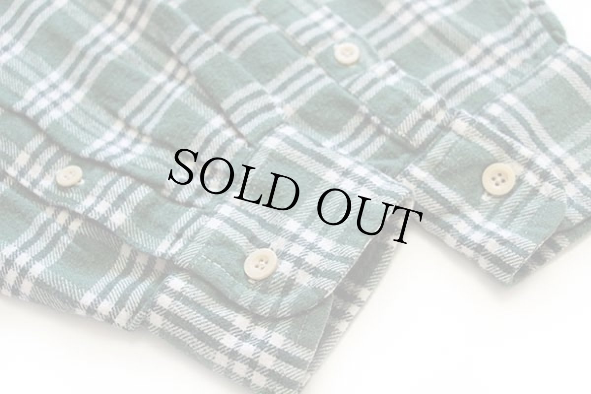 画像5: 90s J.CREW チェック コットン ライトネルシャツ S (5)