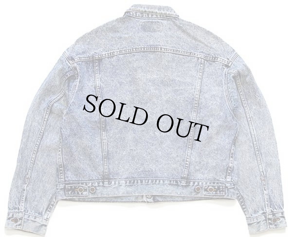 画像2: 80s USA製 Levi'sリーバイス 70508 ショート丈 ケミカルウォッシュ デニムジャケット 4ポケット ダメージ L★アシッド (2)