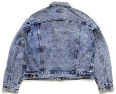 画像2: 80s USA製 Levi'sリーバイス 70508 ショート丈 ケミカルウォッシュ デニムジャケット 4ポケット ダメージ L★アシッド (2)