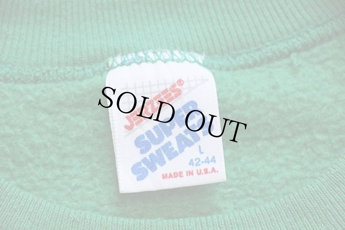 画像5: 90s USA製 OREGON ドナルドダック 両面ひび割れプリント スウェット 緑 L (5)