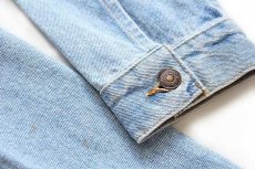 画像8: 90s USA製 Levi'sリーバイス 70507 デニムジャケット 4ポケット アイスブルー L (8)