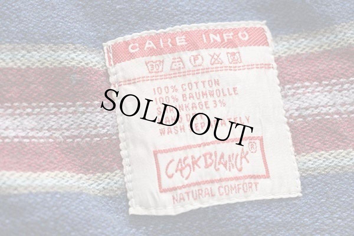 画像5: 90s CASA BLANCA ラグ柄 コットン フランネルシャツ L (5)