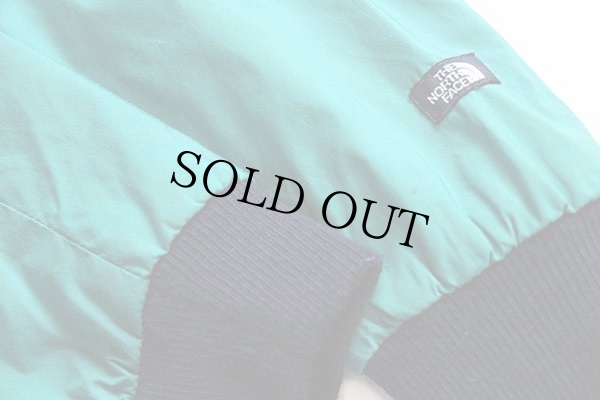 画像6: 80s USA製 THE NORTH FACEノースフェイス ツートン 切り替え プルオーバー ナイロンジャケット エメラルドグリーン×紺 L (6)