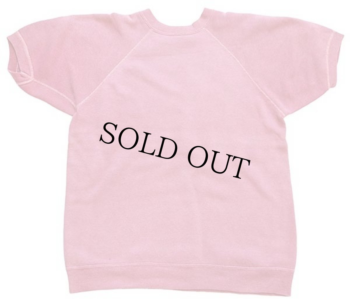 画像2: 60s UNKNOWN 無地 コットン 半袖スウェット 小豆色 フェード (2)