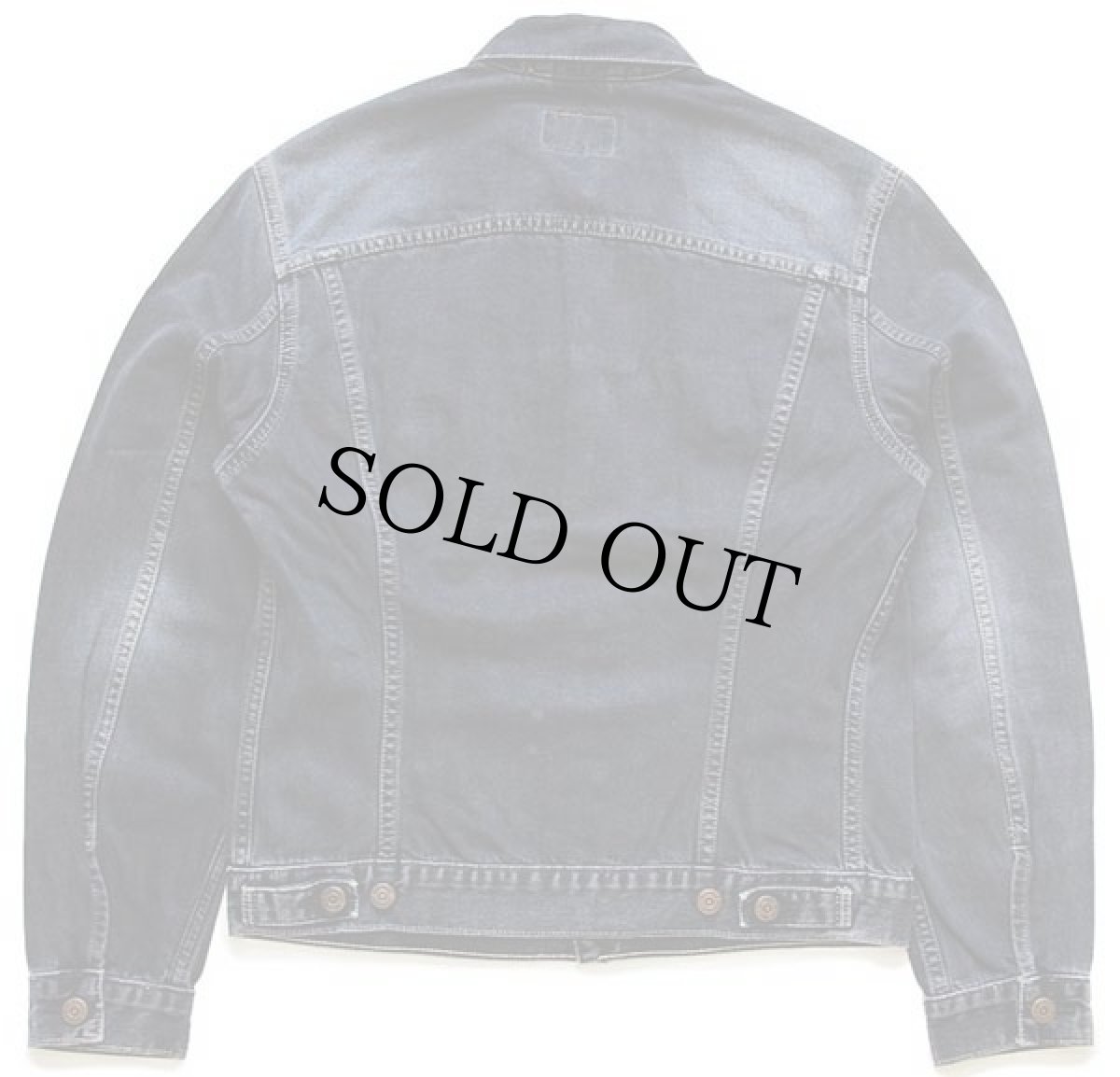 画像2: 00s Levi'sリーバイス 70500 後染め ブラック デニムジャケット フェード★ユーロ (2)