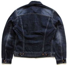 画像2: 00s Levi'sリーバイス 70500 後染め ブラック デニムジャケット フェード★ユーロ (2)