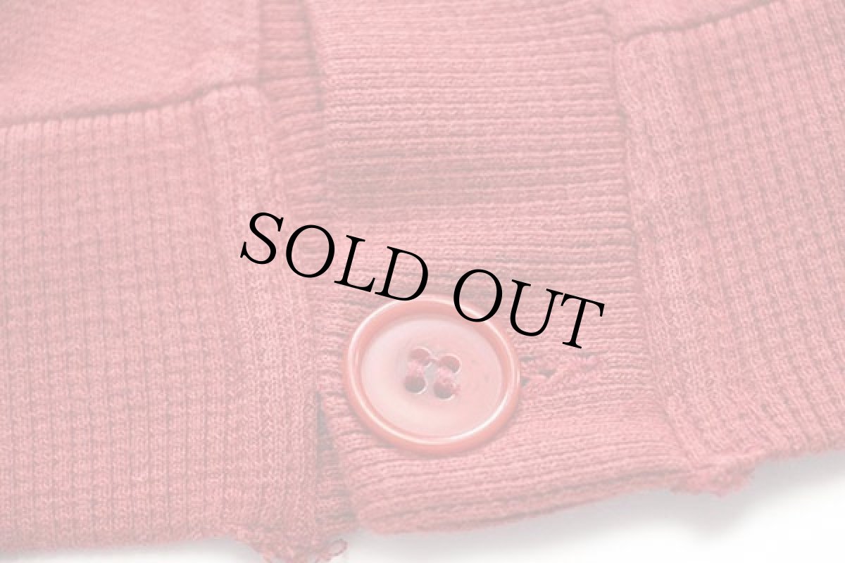 画像5: 90s イタリア製 POP EIGHTYFOUR 刺繍 コットン スウェット カーディガン 濃赤 L (5)