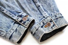 画像8: 80s USA製 Levi'sリーバイス 70508 ショート丈 ケミカルウォッシュ デニムジャケット 4ポケット ダメージ L★アシッド (8)