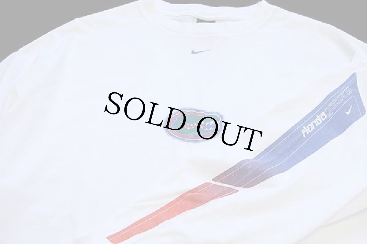 画像3: 90s NIKEナイキ Florida Gators コットン 長袖Tシャツ 白 XL (3)