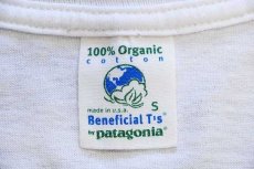 画像5: 90s USA製 patagoniaパタゴニア Beneficial T's DEIGNED TO ENDURE オーガニックコットンTシャツ 白 S (5)