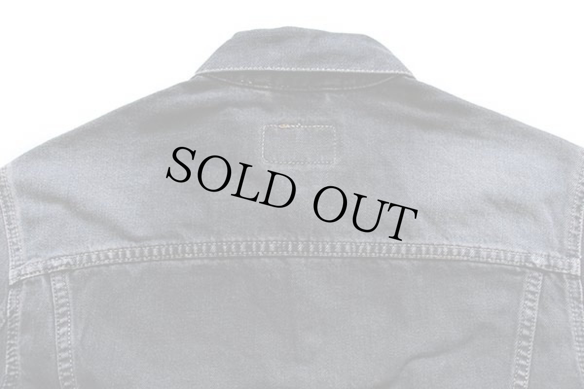 画像4: 00s Levi'sリーバイス 70500 後染め ブラック デニムジャケット フェード★ユーロ (4)