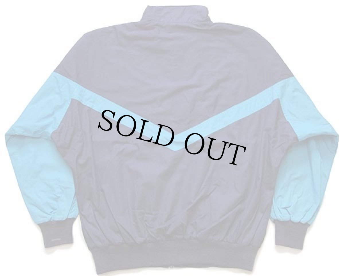 画像2: 90s adidasアディダス トレフォイル ロゴ刺繍 ツートン 切り替え ジャケット 紺×青★トラックジャケット (2)