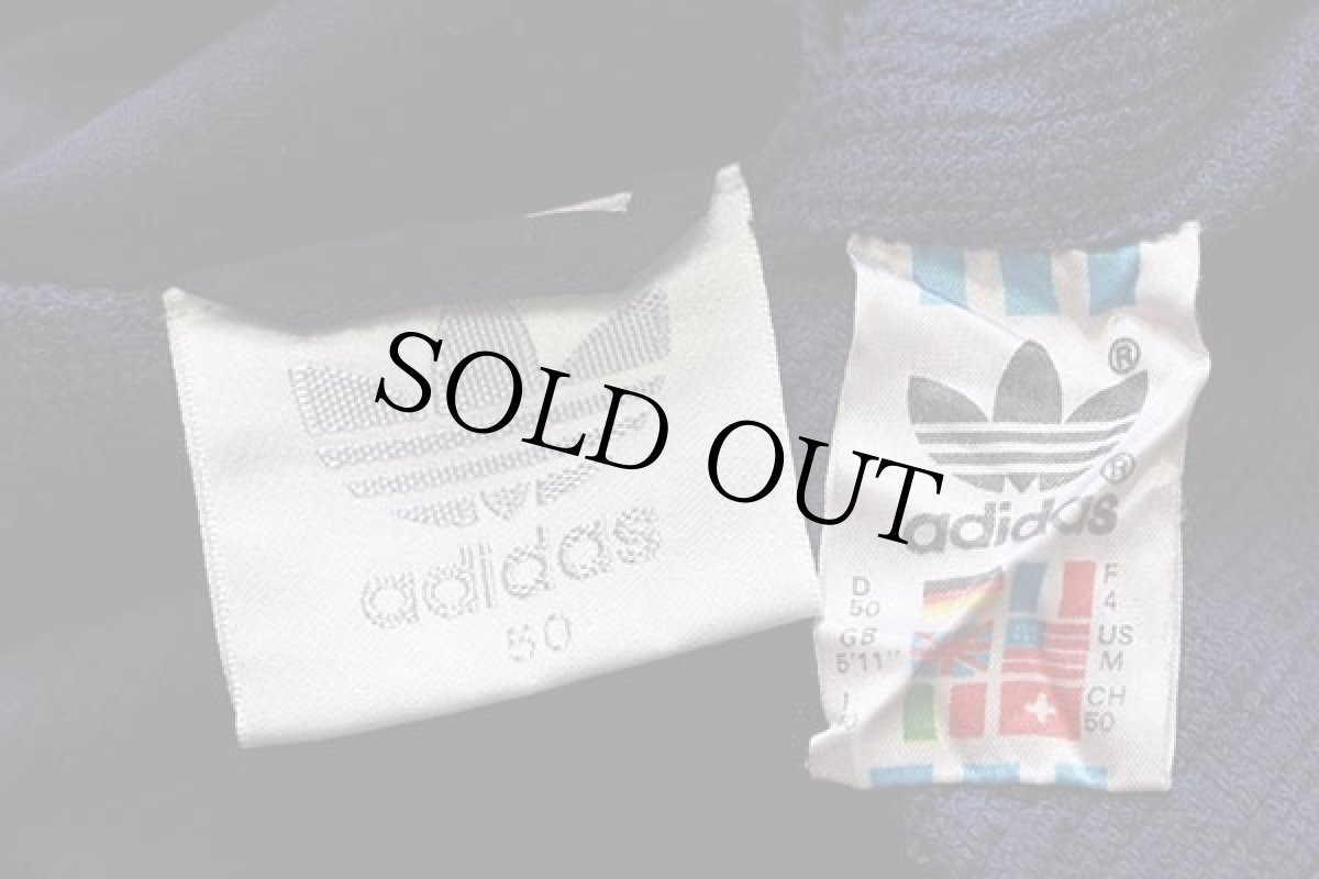 画像4: 90s adidasアディダス トレフォイル ロゴ刺繍 ツートン 切り替え ジャケット 紺×青★トラックジャケット (4)
