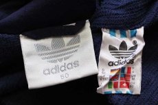 画像4: 90s adidasアディダス トレフォイル ロゴ刺繍 ツートン 切り替え ジャケット 紺×青★トラックジャケット (4)