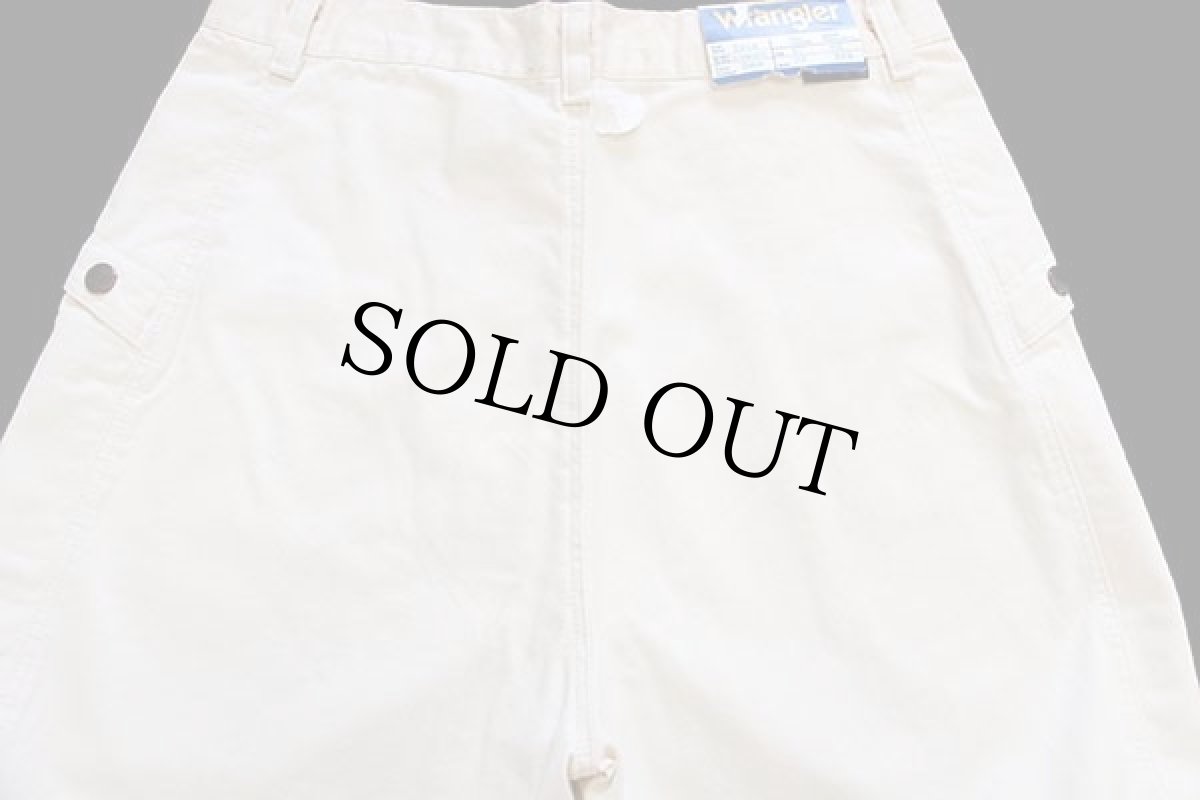 画像5: デッドストック★90s マルタ製 Wranglerラングラー テーパード コットンサテン パンツ 生成り w32 L34★ユーロ (5)