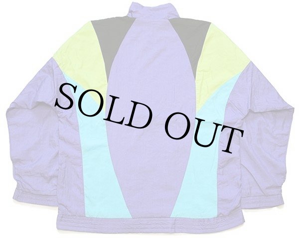 【古着】アディダス ナイロンジャケット マルチカラー アシンメトリー 90s 90s adidasアディダス トレフォイル ロゴ刺繍 マルチカラー