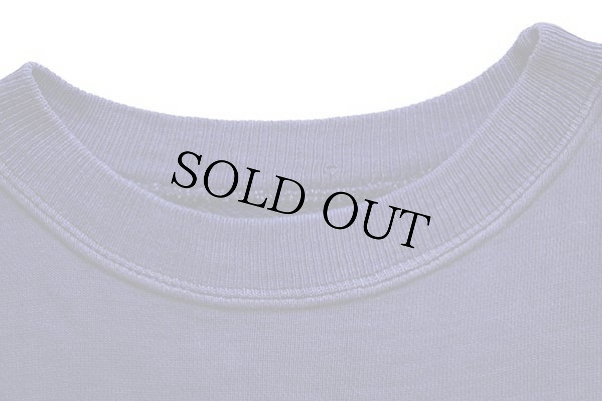 画像4: 50s UNKNOWN 無地 フリーダムスリーブ コットン スウェット ナス紺 (4)