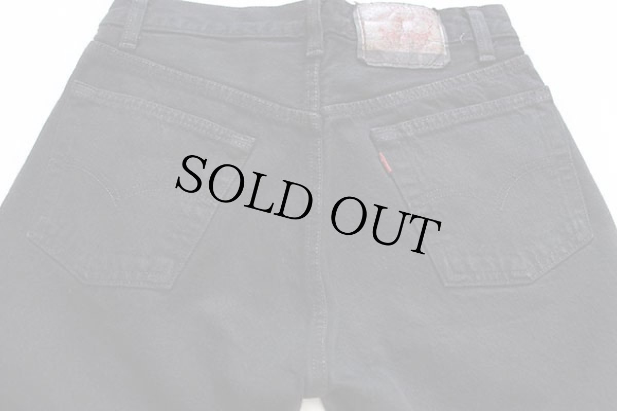 画像5: デッドストック★80s USA製 Levi'sリーバイス 501 後染め ブラック デニムパンツ w29 L34 (5)