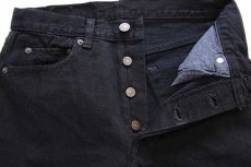 画像4: デッドストック★80s USA製 Levi'sリーバイス 501 ブラック デニムパンツ 後染め w29 L34 (4)