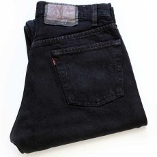 画像1: デッドストック★80s USA製 Levi'sリーバイス 501 ブラック デニムパンツ 後染め w30 L30 (1)