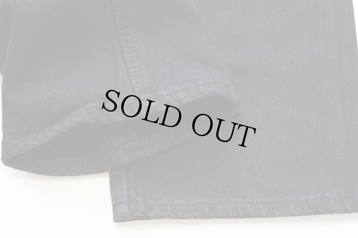 画像8: デッドストック★80s USA製 Levi'sリーバイス 501 後染め ブラック デニムパンツ w30 L30 (8)