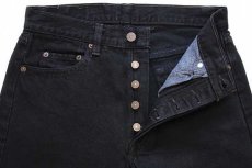 画像4: デッドストック★80s USA製 Levi'sリーバイス 501 ブラック デニムパンツ 後染め w30 L30 (4)