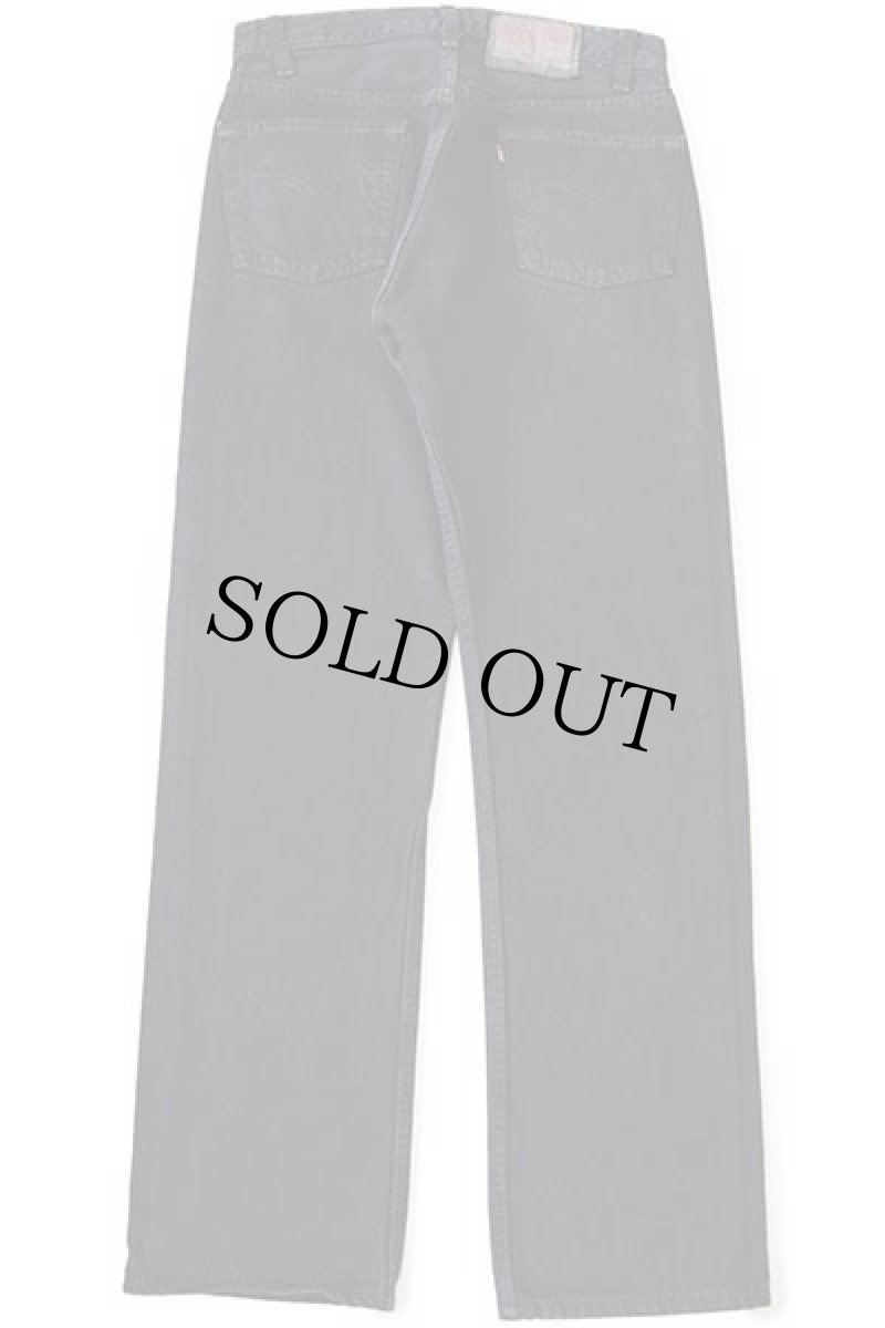 画像3: デッドストック★80s USA製 Levi'sリーバイス 501 後染め ブラック デニムパンツ w30 L30 (3)