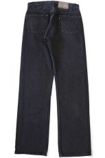 画像3: デッドストック★80s USA製 Levi'sリーバイス 501 ブラック デニムパンツ 後染め w30 L30 (3)