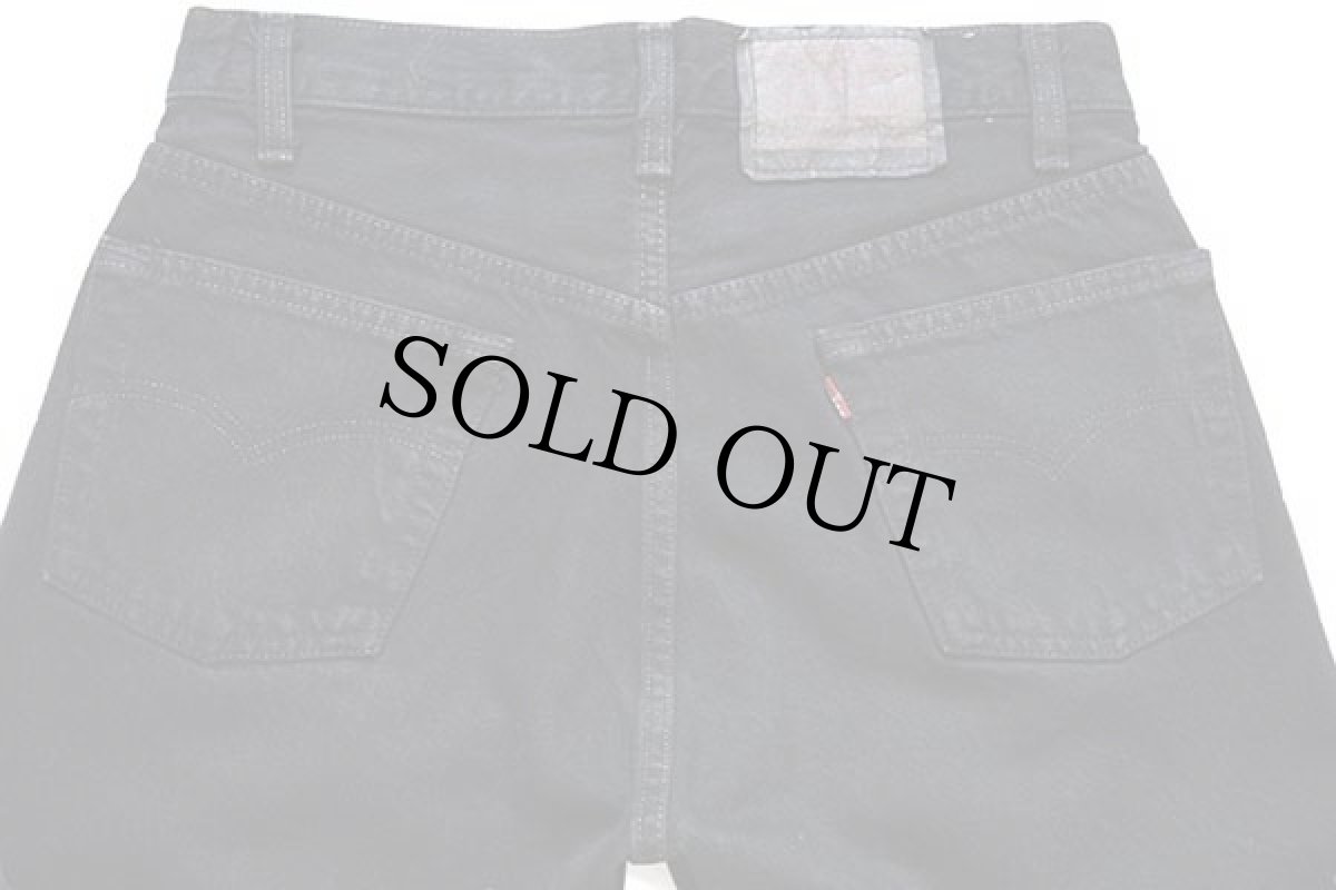画像5: デッドストック★80s USA製 Levi'sリーバイス 501 後染め ブラック デニムパンツ w30 L30 (5)