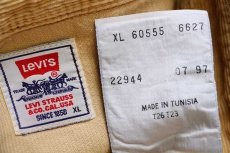 画像4: 90s Levi'sリーバイス コットン コーデュロイ ウエスタンシャツ 薄茶 XL★ユーロ (4)
