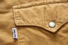 画像5: 90s Levi'sリーバイス コットン コーデュロイ ウエスタンシャツ 薄茶 XL★ユーロ (5)